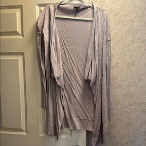 Express Heather Gray Open Cardigan